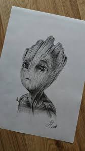 Baby Groot Drawing Www Instagram Com Drart82 Desenhos Realistas Desenho De Rosto Realista Desenhos Originais