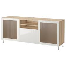 Besta Tv Bank Mit Schubladen Eicheneff Wlas Selsviken Stallarp Hochglanz Frostglas Weiss Ikea Osterreich Schubladen Frost Glas Und Tv Hifi Mobel