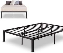 Generally, the frame would be the separate underneath support structure for the boxspring and mattress, made of metal, wood or plastic and. Amazon Com Zinus Luis Quick Lock 14 Inch Metal Platform Bed Frame Mattress Foundation No Box Spring Needed Queen Furniture Decor