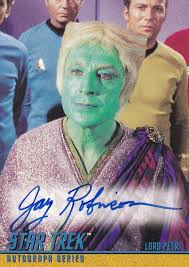 STAR TREK The Original Series (TOS) Autograph A68 Jay Robinson as Lord  Petri