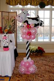 Cow Decor Cow Column Lauren Was Born During The Year Of The Cow Ox Balloon Decorations Birthday Party Balloon Balloons