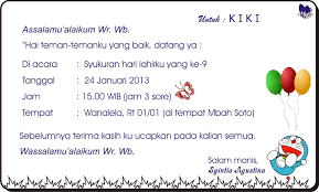 Surat undangan adalah surat pemberitahuan. Contoh Surat Undangan Ulang Tahun Untuk Sahabat Dalam Bahasa Inggris Contoh Surat