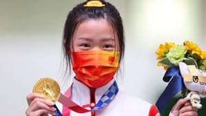 Yang qian of people's republic of china wins the gold medal during the 10m air rifle women's event on day one of the tokyo 2020 olympic games at asaka shooting range on july 24, 2021 in asaka, saitama, japan. Ynos0qe2vy4rsm