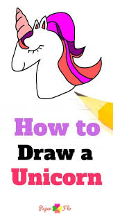 Easy drawings for beginner, famous cities skylines, through glasses, colourful drawings. How To Draw A Unicorn Easy Step By Step Video Tutorial Paper Flo Designs