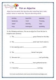 Grade 3 Grammar Topic 4 Adjectives Worksheets Adjective Worksheet Describing Words Comparative Adjectives Worksheet