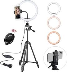 Hpusn 10 3 Selfie Ring Light With Tripod Stand Flexible Phone Holder Get It For Less