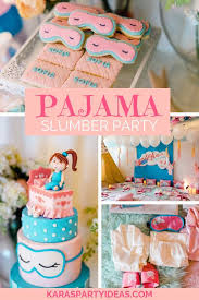 Birthday Party Ideas For Girls Age 8 Pajama Slumber Party Kara S Party Ideas Slumber Party Birthday Girls Birthday Party Ideas Sleepover Girls Slumber Party