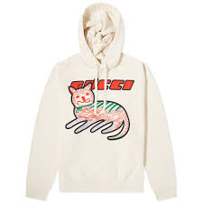 Gucci Cat Logo Hoody Off White Multi End Gucci men's electric blue hooded heat sealed windbreaker jacket. gucci cat logo hoody