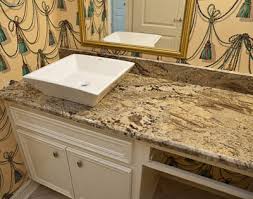 D double bath vanity in sea glass with granite vanity top in grey with white sink. Granite Vanity Top Granite Bathroom Countertops