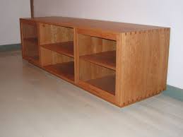 Pemberly row 51 double cd dvd wall media storage ra. Dovetailed Media Cabinet And Tv Stand Handmade Furniture Shaker Furniture Bissellwoodworking Com