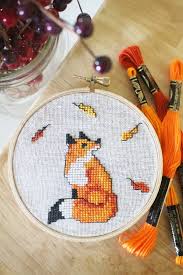 Diamond painting kits from rto. Fox In Leaves Fall Cross Stitch Pattern Instant Download