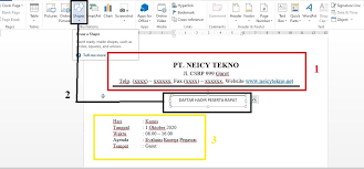 Daftar hadir rapat format excel. Cara Membuat Daftar Hadir Peserta Rapat Di Ms Word Resmi Neicy Tekno