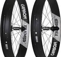 Framed circles around carbon fat bike wheels spinning on DT ...