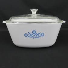 Patterns that had short runs are the most collectible because they are you can bake a perfectly good cake in a pyrex bowl, and for some specialty cakes you can save a lot of time coat the bottom of your pyrex dish with baking soda and a drizzle of dish soap. Corning Ware Cornflower Blue 2 1 2 Qt Deep Square Casserole With Lid P 2 1 2 B Baking Dish Baked Dishes Corning Antique Dishes