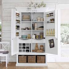 Vorratsschrank Aus Holz Mit 3 Rattankorben Weiss B 95 Cm Newport Maisons Du Monde Vorratsschrank Vorratsschrank Kuche Landhaus Einrichtung