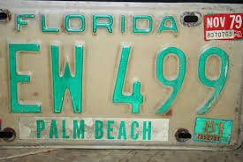 Florida License Plate Palm Beach License Plate Late 70 S Etsy Florida License Plates Steampunk Decor Hand Carved Wood