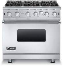 Commercial six burner ovens are constructed incredibly ruggedly compared to their domestic counterparts, built (and expected) to last ten to fifteen years or more. Viking Vgic53616bss 5 Series 36 Inch Stainless Steel Gas Freestanding Range In Stainless Steel Appliances Connection