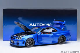 AUTOart 118 NISSAN SKYLINE GT-R R34 V-SPEC Ⅱ WBBS LM WHEELS MIDNIGHT  PURPLE Ⅲ スカイライン ミニカー
