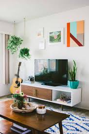 I love this floating tv stand!! 40 Ideas For Decorating Around The Tv A House Full Of Sunshine