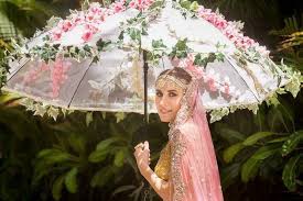 The Prettiest Floral Umbrellas Ideas For Your Bridal Entry Wedmegood Bride Entry Bridal Umbrella Floral Umbrellas
