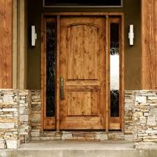 Krosswood Doors 36 In X 80 In Rustic Knotty Alder 2 Panel Top Rail Arch Solid Unfinished Wood Front Door Slab Ae 0023680slb The Home Depot Beautiful Front Doors Rustic Front Door Exterior Doors
