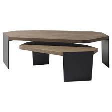 Anakin Industrial Iron Abstract Teak Nesting Coffee Tables Nesting Coffee Tables Coffee Table Eclectic Coffee Tables