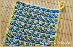 You can use this stitch to create anything from blankets, dishcloths, placemats, scarves, clothing … the possibilities are only limited by your imagination! My Hobby Is Crochet Diagonal Ribbed Dishcloth Free Crochet Pattern Chart