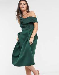Asos design vestito da cerimonia midi verde bottiglia con spalle scivolate e allacciatura in vita asos from asos vestiti da cerimonia 21% di sconto. Asos Design Vestito Midi Da Cerimonia Drappeggiato Con Spalle Scese Verde Bosco Asos