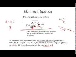 Manning S Equation Youtube