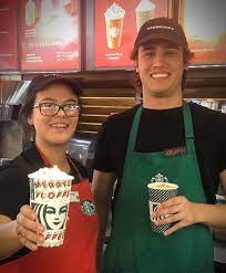 College Starbucks Baristas At The Holidays Starbucks Barista Barista Starbucks