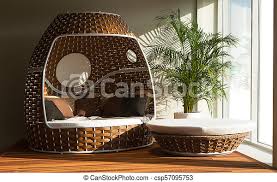The outdoor daybed comes with a size of 47.2 x 30.3 x 26 inches and is also durable. Round Outdoor Patio Daybed Set Rattan Outdoor Furniture Canstock