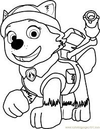 Paw patrol coloring pages marshall and everest. Everest Coloring Page For Kids Free Paw Patrol Printable Coloring Pages Online For Kids Coloringpages101 Com Coloring Pages For Kids