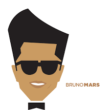 The Creative Side Bruno Mars Caricature Minimalist Art