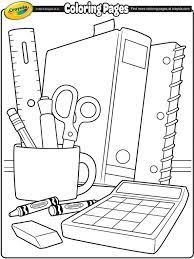 This is the great thing about the downloadable and printable images on our site, you can download the same pic over and over and see how your young ones improve. School Supplies Coloring Page Crayola Com