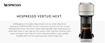 8.32 in x 11.91 in x 11.93 in. Amazon De Krups Xn910b Nespresso Vertuo Next Basic Kaffeekapselmaschine 1 1 L Wassertank Kapselerkennung Durch Barcode 6 Tassengrossen Power Off Funktion 54 Aus Recyceltem Kunststoff Light Grey