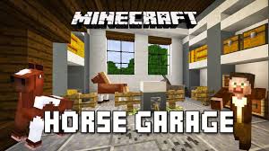 Goodtimeswithscar Minecraft Tutorial How To Build A Horse Garage With Piston Door How To Build A Modern House Minecraft Tutorial Minecraft Designs Minecraft