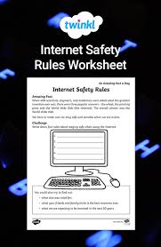 Internet Safety Rules Worksheet Internet Safety Rules Internet Safety Online Safety