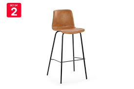 Maybe you would like to learn more about one of these? Shangri La Set Of 2 Emerson High Back Pu Bar Stools Tan Kogan Com