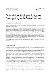 Halal is an arabic word that means permissible or lawful. Pdf One Voice Multiple Tongues Dialoguing With Boko Haram