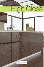 High Gloss Ebony Macassar Wood Cabinet Doors Natural Wood Veneer Surface With Clear High Gloss Ac Wood Cabinet Doors Cabinet Doors High Gloss Kitchen Cabinets