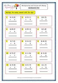 1 or 2 digit multiplication integers worksheets these integers worksheets may be configured for either single or multiple digit horizontal multiplication problems with the numbers being positive, negative or mixed signs. Grade 3 Maths Worksheets 10 3 Multiplication And Division With Money Lets Share Knowledge