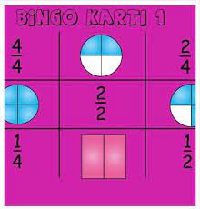 Kesir Bingo Egitim Matematik Kartlar