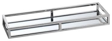 A full range of solutions for. Rectangular Narrow Mirrored Tray Contemporary Serving Trays By Zodax Houzz