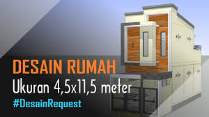 Ukuran 5x12 denah rumah 2 lantai mungil. Desain Rumah 4 5x11 5 Meter 2 Lantai 3 Kamar Carport Youtube