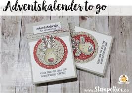 Anleitung Fur Einen Adventskalender To Go Mit Schokolinsen Stempeltier Adventkalender Adventskalender Advent