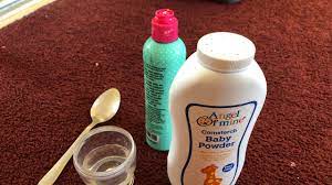 Making Oobleck With Food Coloring And Baby Powder And Water Youtube