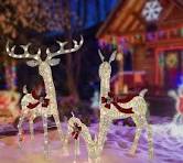 Amazon.com: 3 Pcs Christmas Reindeer Lights Decorations, Outdoor Yard Deer  Family Set, 245 LED Warm White Lights with Metal Stakes, Large 3D Reindeer  ...