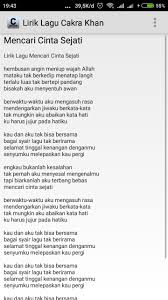 Download lagu ramalan ku benar belaka (1.55mb) dan streaming kumpulan lagu ramalan ku download lagu, lirik lagu, dan video klip terbaru. Lirik Lagu Cakra Khan Fur Android Apk Herunterladen