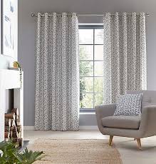 Next crushed velvet fringed eyelet curtains 228x 229cm /90x 90 new rrp£135. Loft Printed Eyelet Curtains Look Again
