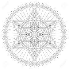 Stars coloring pages coloring pages moon and stars coloring pages for adults kids of. Coloring Page With Mandala With Six Pointed Star Vector Drawing Royalty Free Cliparts Vectors And Stock Illustration Image 131264707
